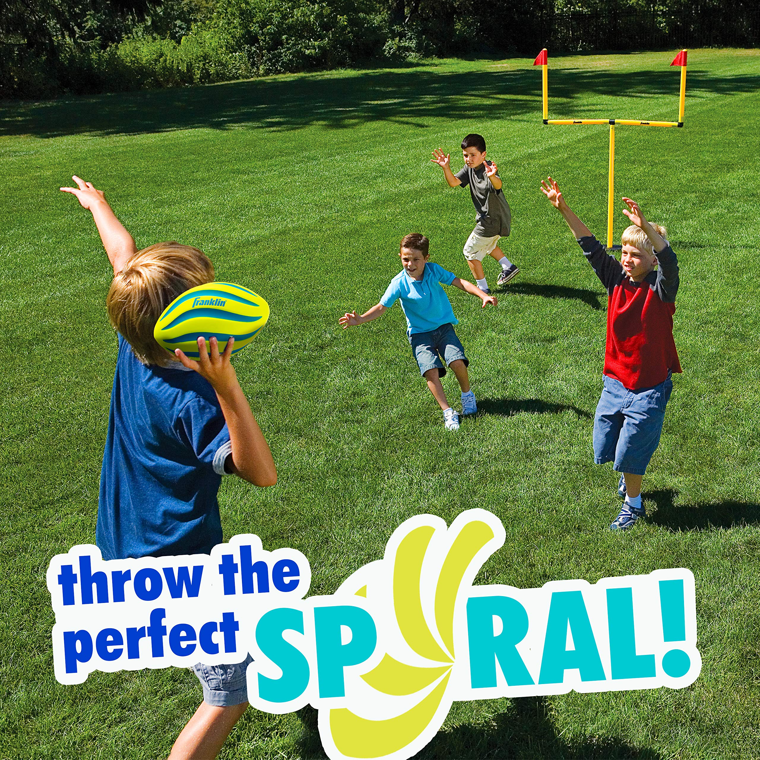 Franklin Sports bright visibility football helps quick spotting during play