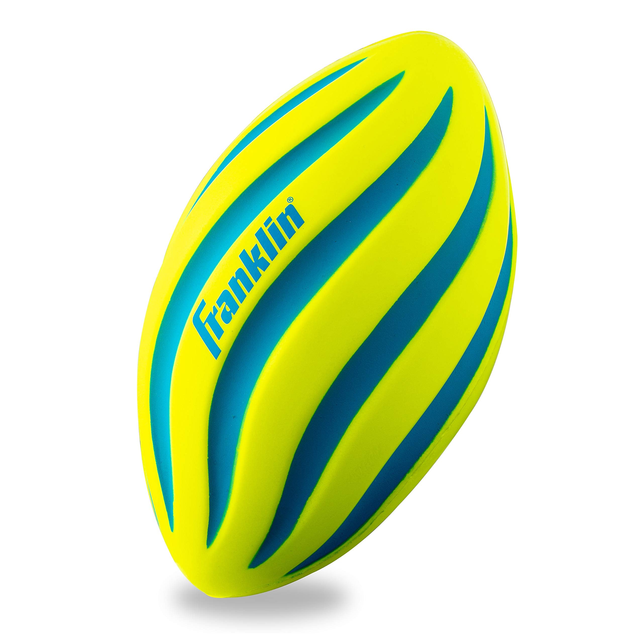Franklin Sports Probrite 9in mini foam football in yellow for backyard passes