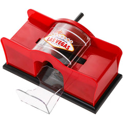 Frcctre shuffler with dual loading openings speeds card setup.