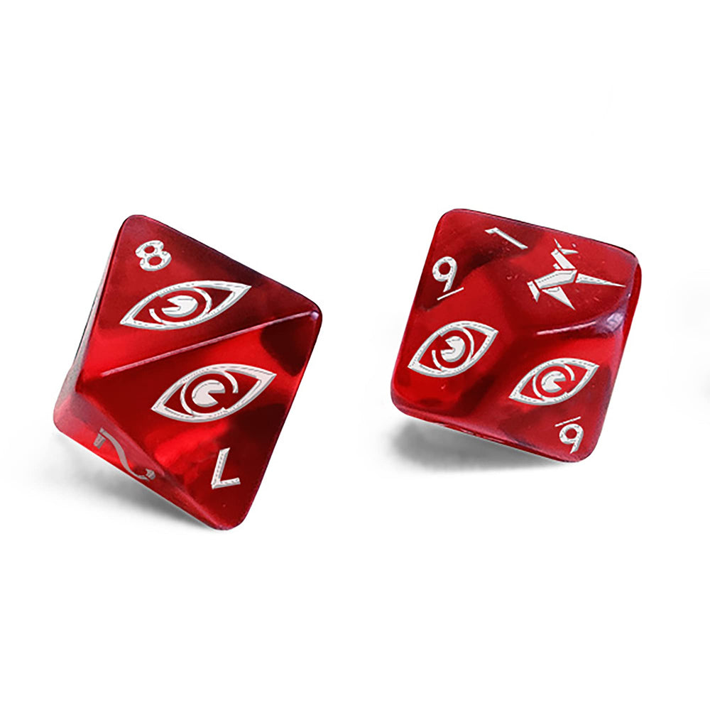 Translucent Free League Blade Runner dice ready for immersive rolls.