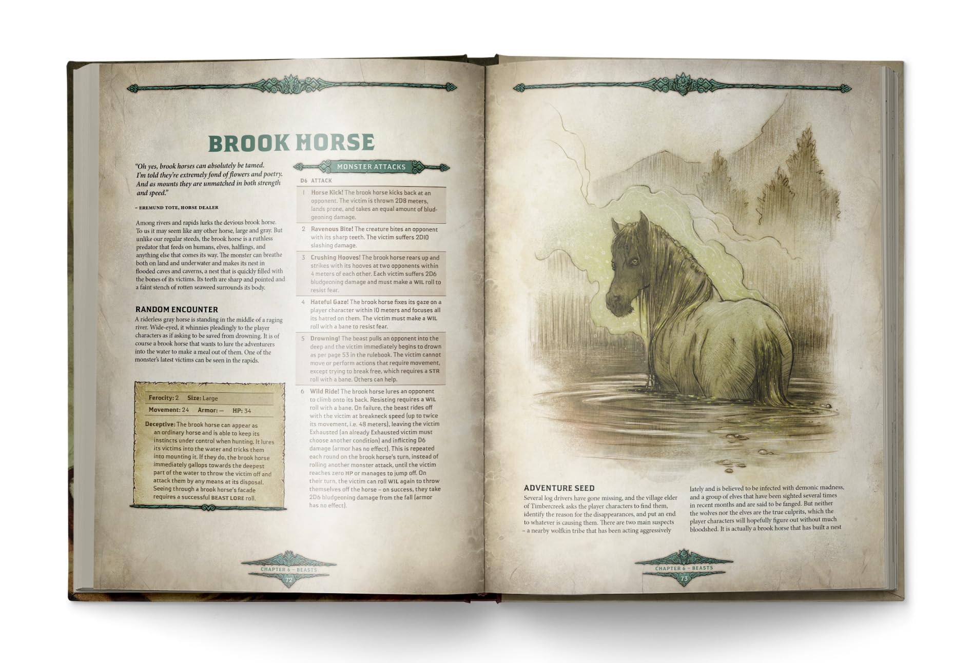 Free League Dragonbane Bestiary showcases 63 creatures for vivid encounters.
