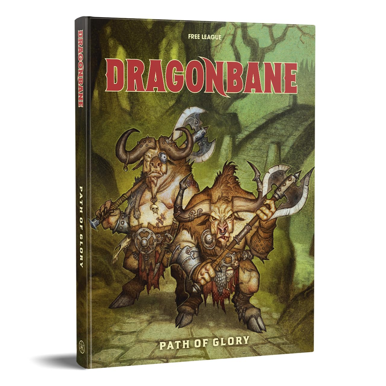 Free League Dragonbane hardback cover art for immersive RPG sessions.