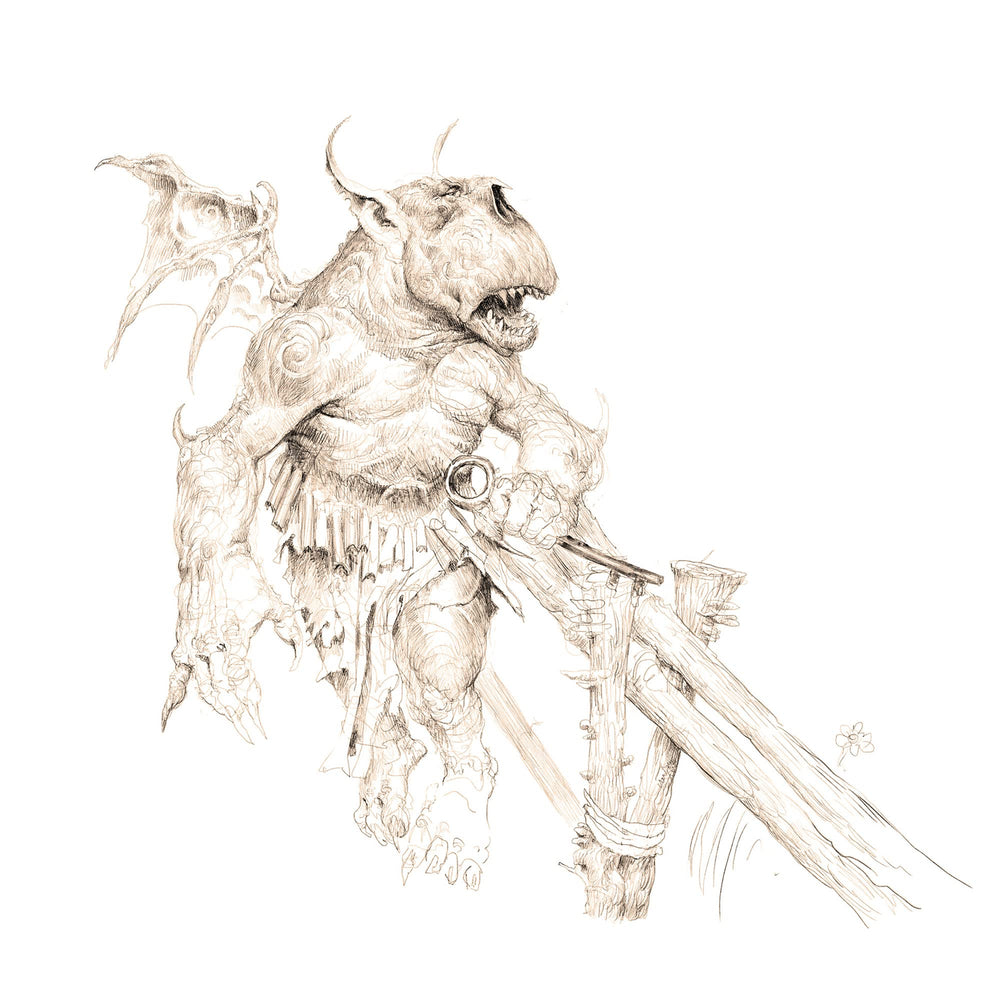 Free League Forbidden Lands Book of Beasts Amphibian illustration, vivid encounter ideas.