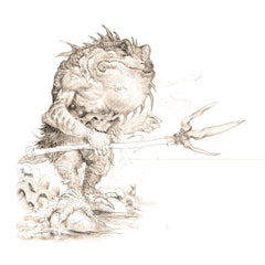 Free League Forbidden Lands Book of Beasts Iron Dragon illustration, epic boss concepts.