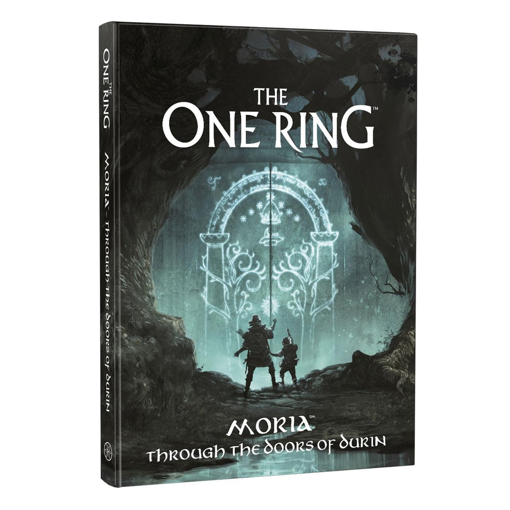 Free League Moria Doors of Durin cover art boosts campaign atmosphere and display appeal.