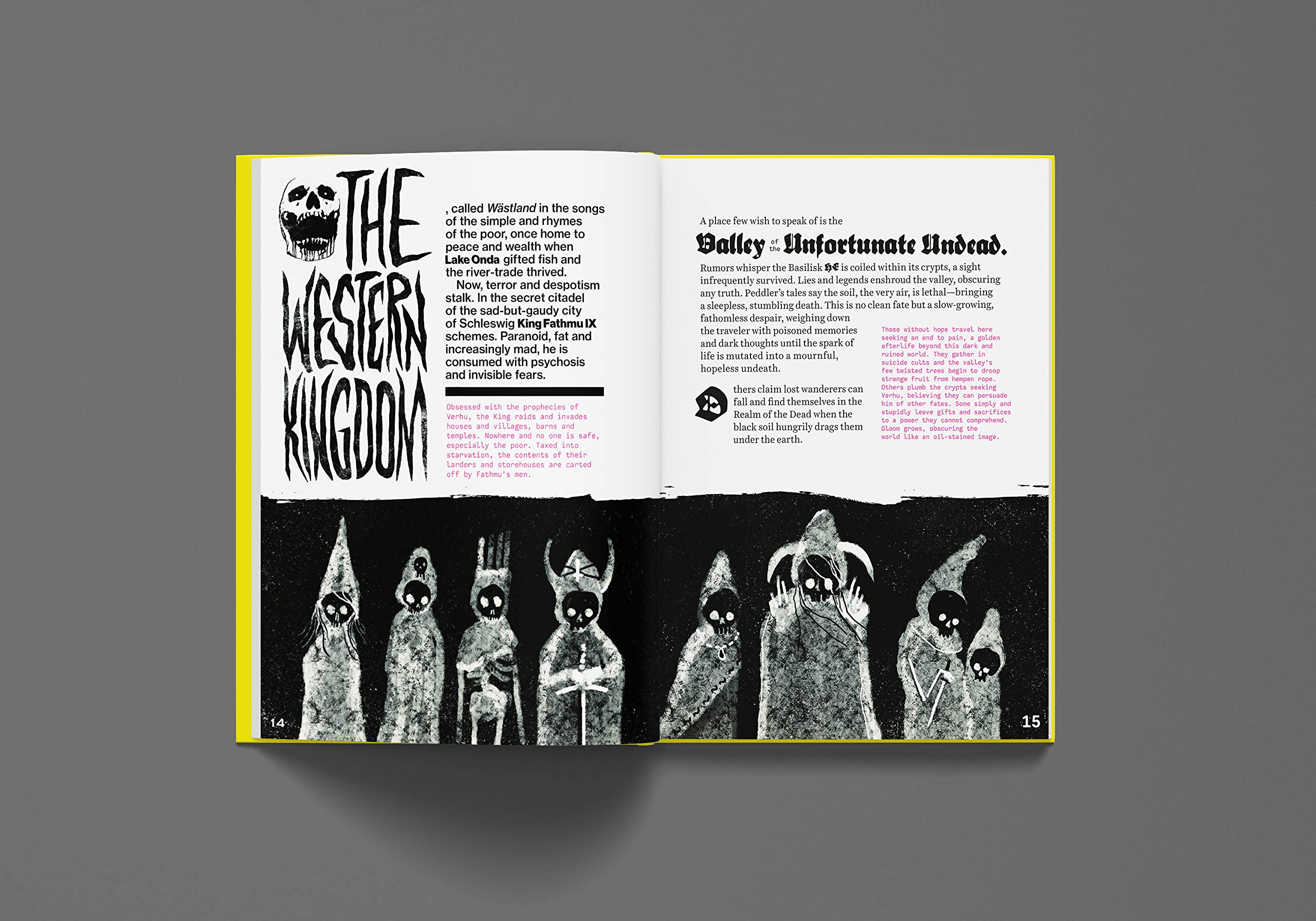 Free League MÖRK BORG occult powers illustrations spark encounters.