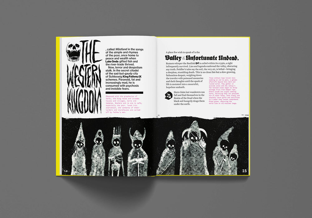 Free League MÖRK BORG occult powers illustrations spark encounters.