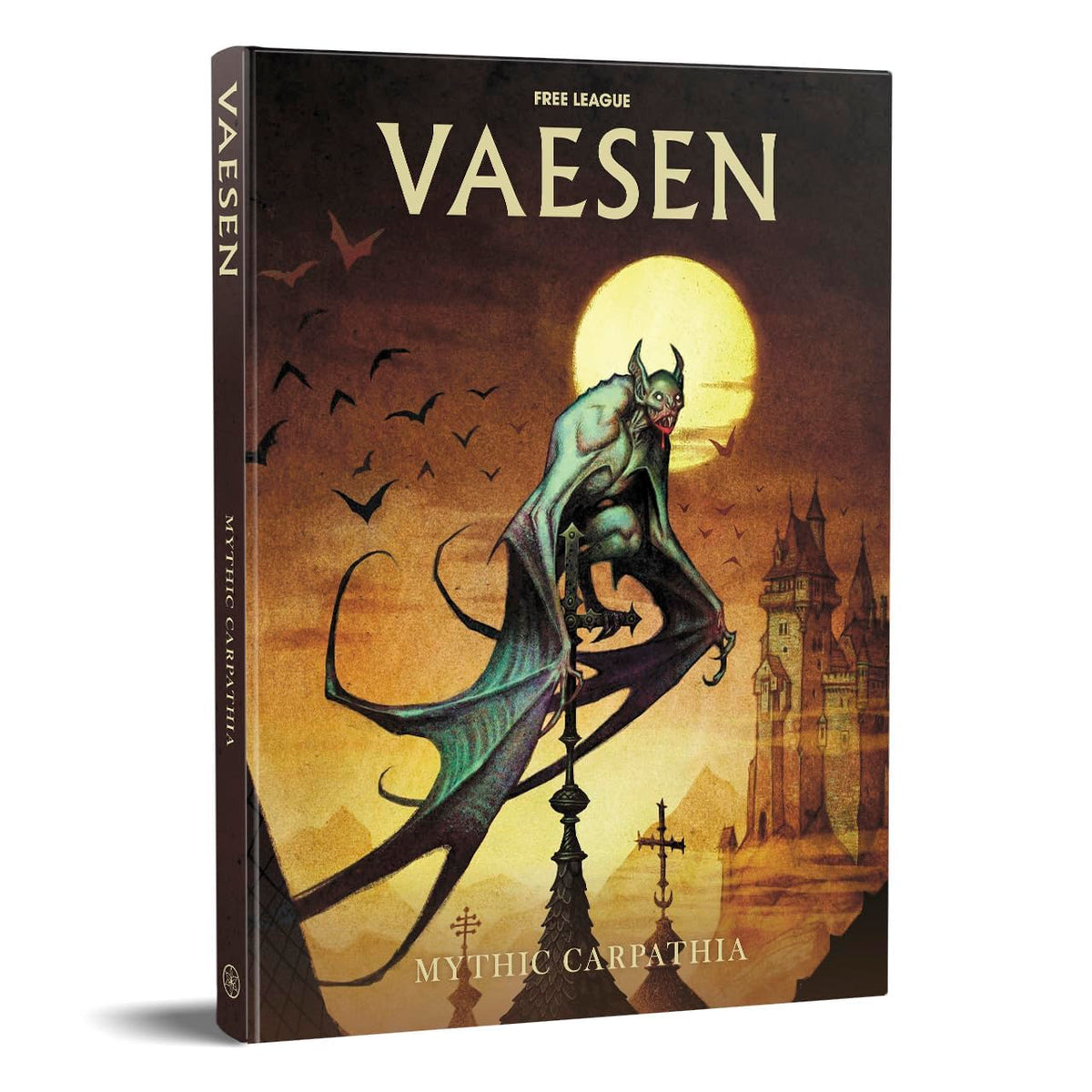 Free League Vaesen Mythic Carpathia cover showing atmospheric map and art