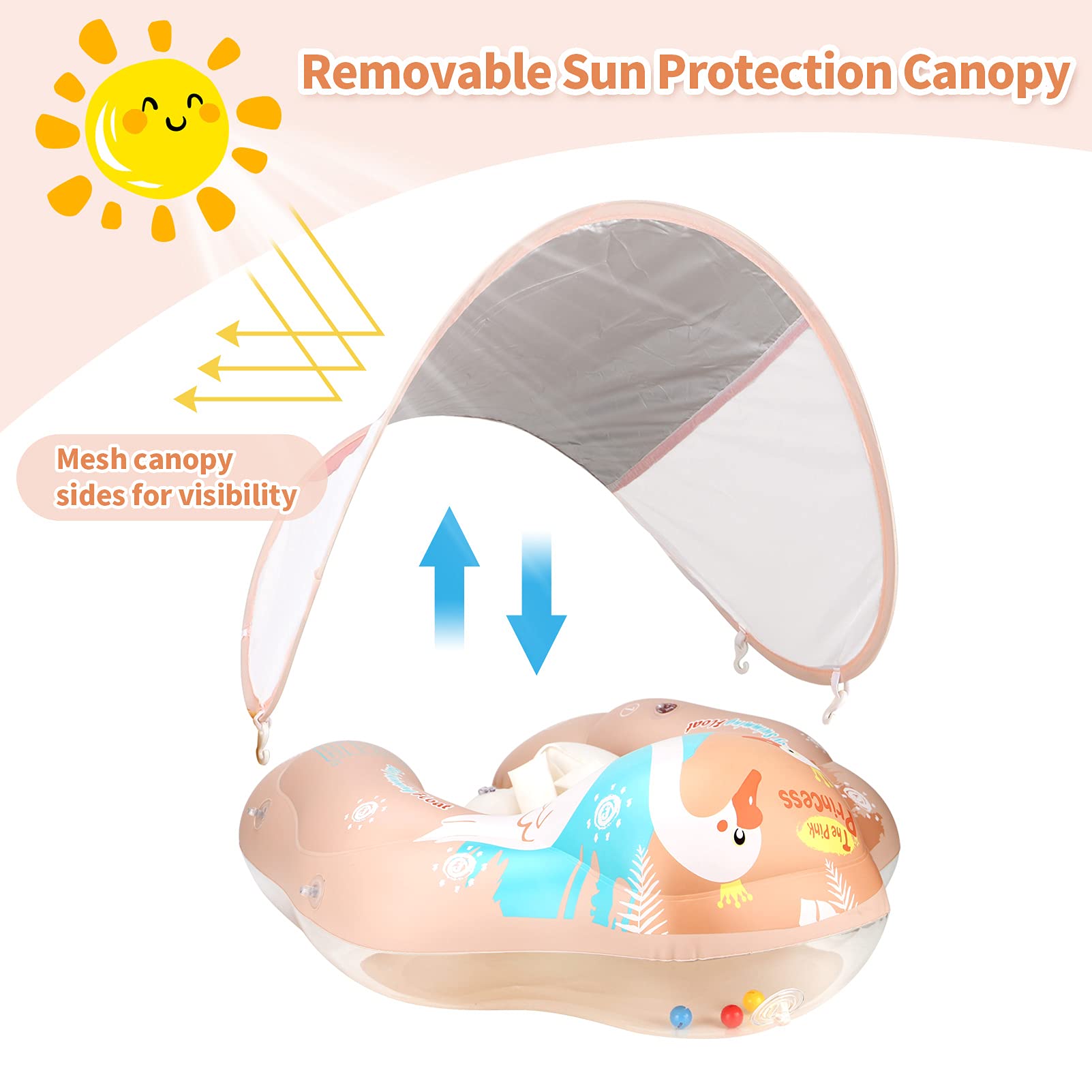 Free Swimming Baby Swimbobo Wide Stability helps babies stay balanced in water.