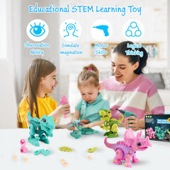 FREE TO FLY green tyrannosaurus rex take-apart toy supports problem-solving