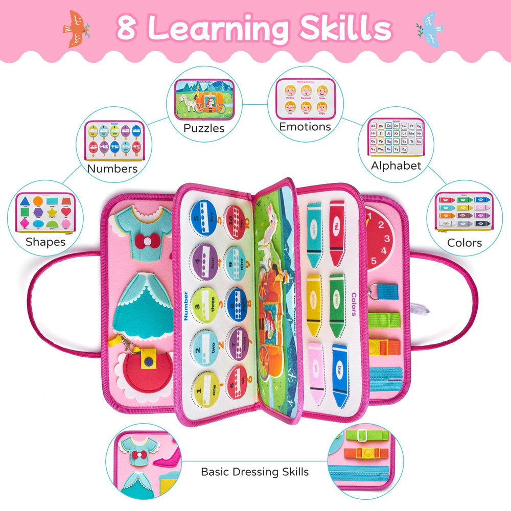 Freebear Busy Board numbers activity aids counting practice anywhere