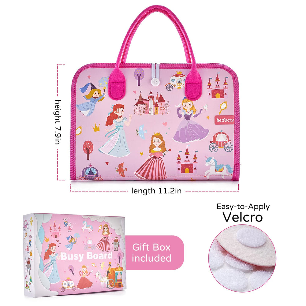 Freebear Busy Board travel bag design adds portability for families