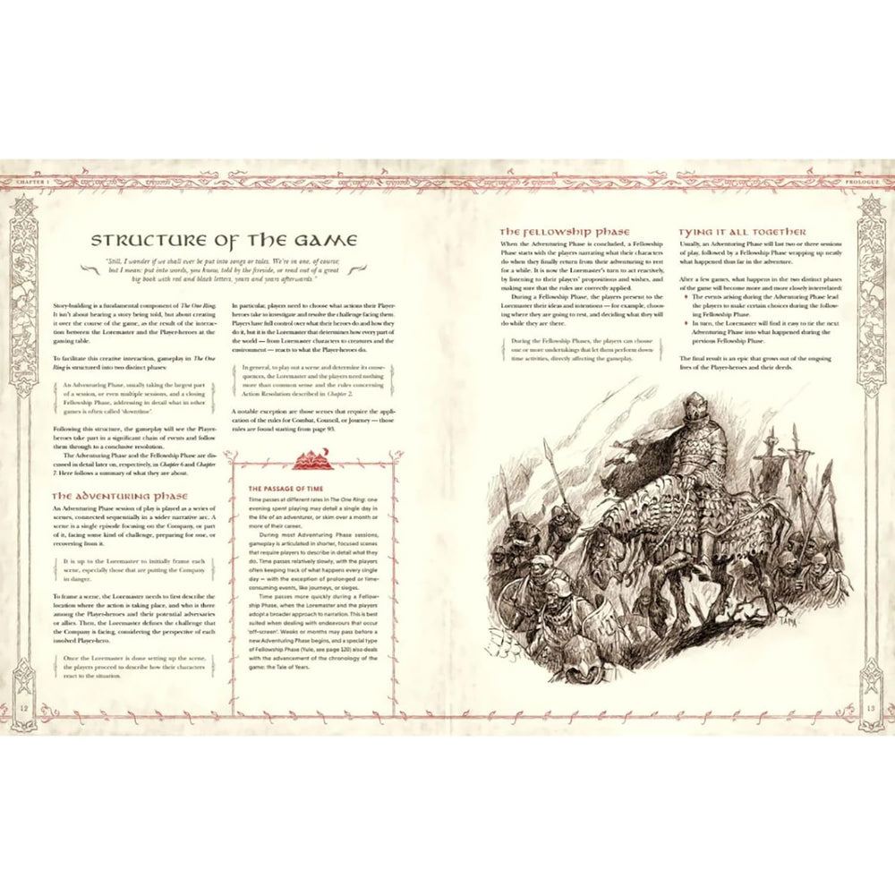 Free League Loremaster guidance image communicates world-building tips for authentic storytelling.