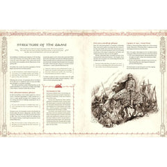 Free League Loremaster guidance image communicates world-building tips for authentic storytelling.