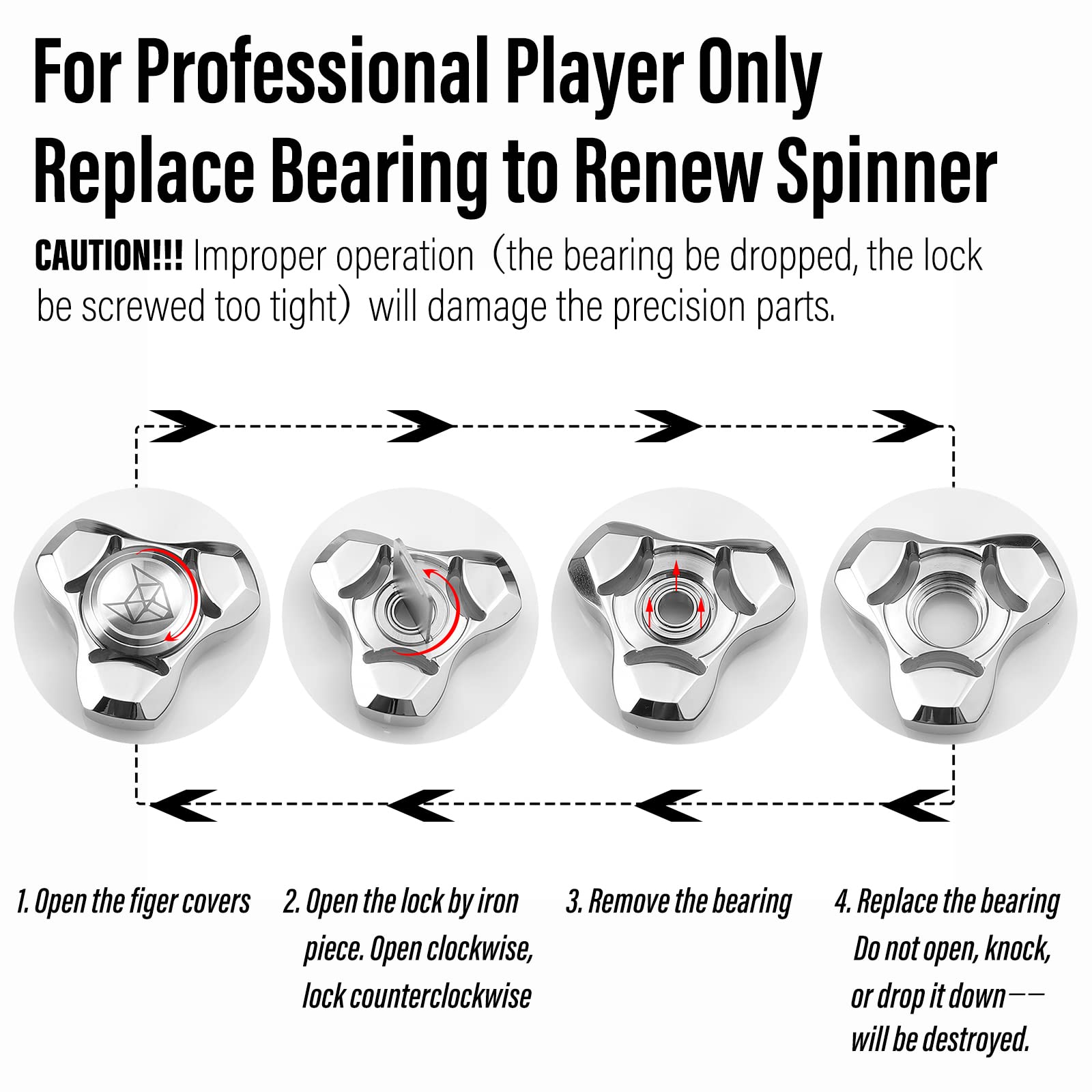 FREELOVE fox-inspired fidget with replaceable bearing ideal for professionals.