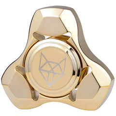 FREELOVE metal fidget spinner gold close-up with smooth stainless steel finish for adults