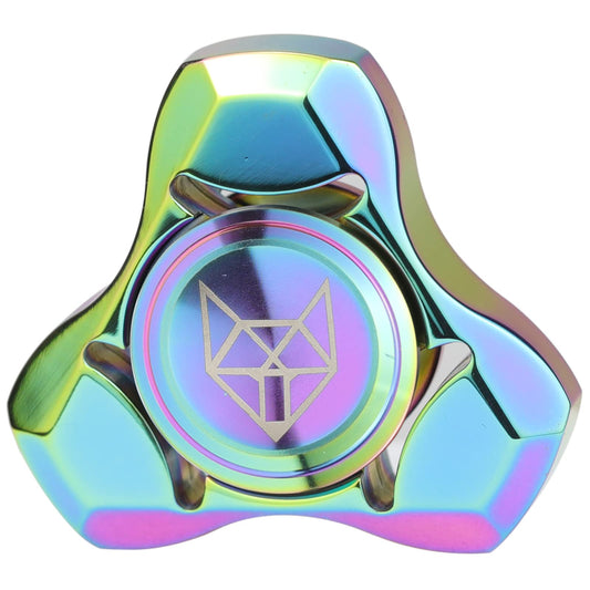 FREELOVE metal spinner rainbow finish close-up for long spins