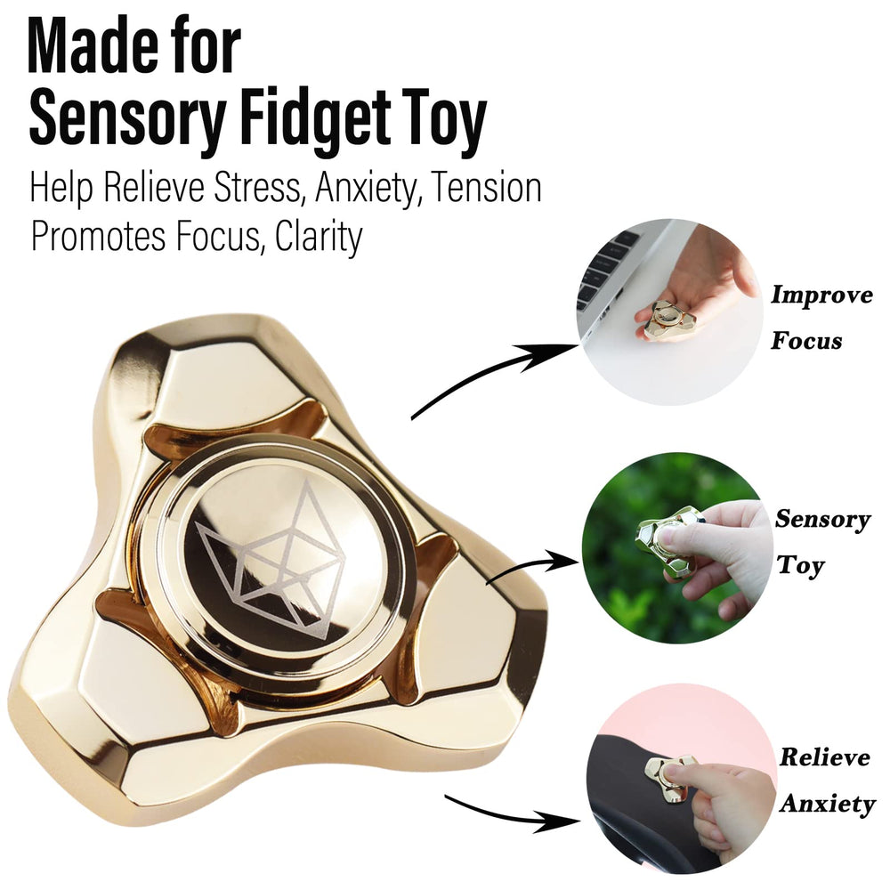FREELOVE portable fidget spinner gold ready for pocket use on the go