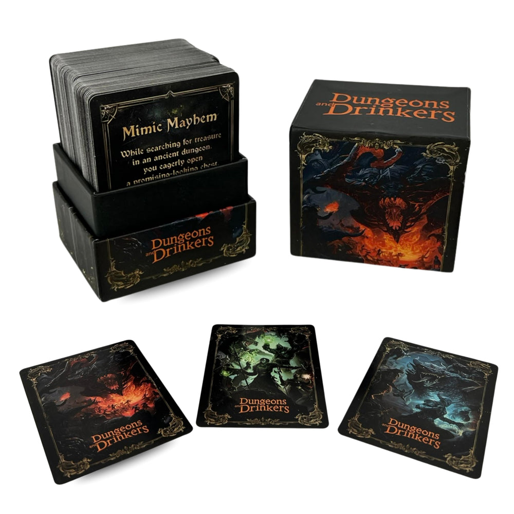 FREEZE FORMS Dungeons & Drinkers box ready for a tavern-style game night.