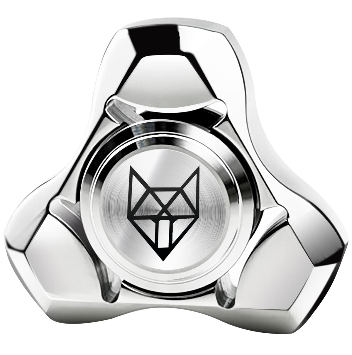 FREELOVE metal spinner close-up shows durable stainless steel finish for daily pocket use.