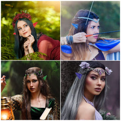 FRESHME flexible blue elf ears, soft and reusable for quick transforms