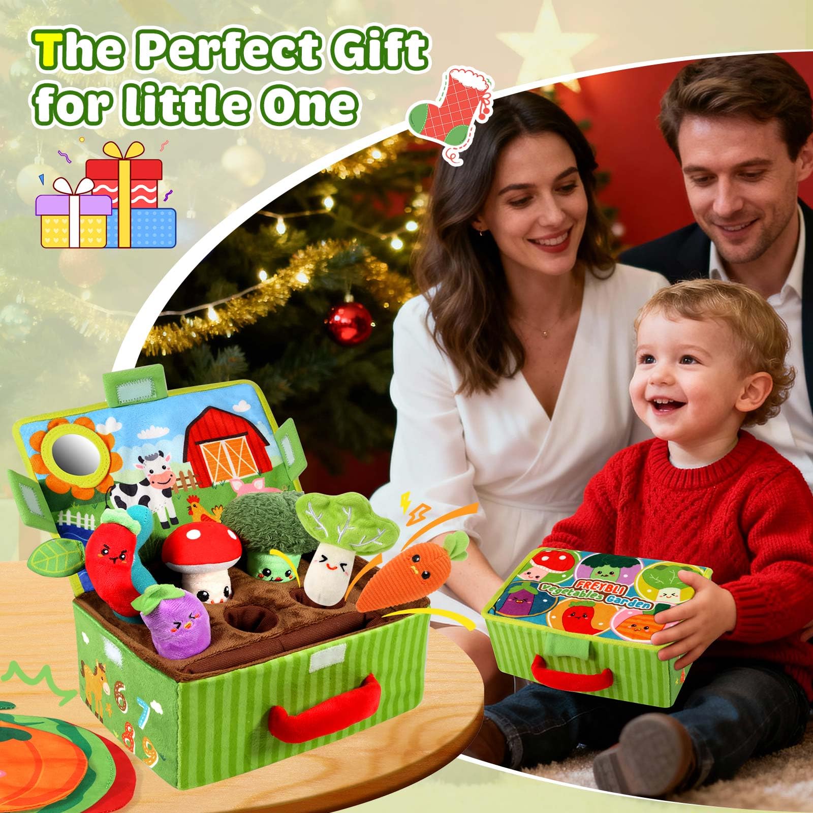FREYBLI durable soft fabrics resist tugging while staying baby-friendly