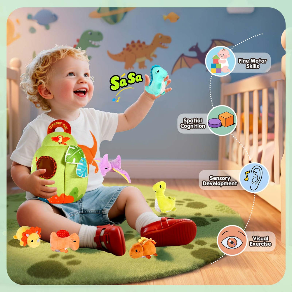 FREYBLI dinosaur egg toy includes a mirror to spark self-awareness