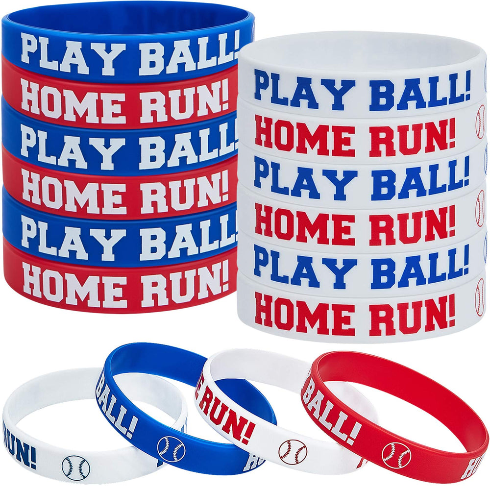 Frienda baseball bracelet blue, soft silicone wristband for daily workouts.