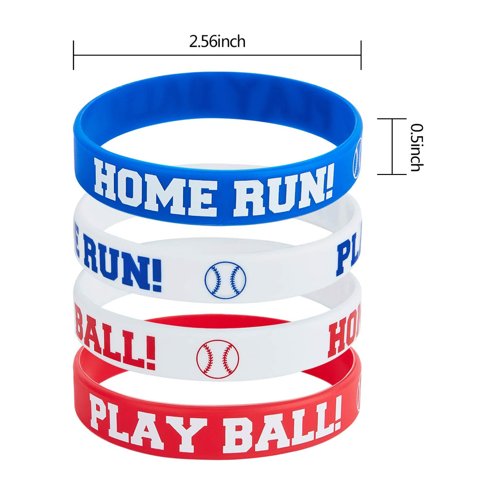 Frienda baseball bracelet white with red letters, stylish party favors for fans.