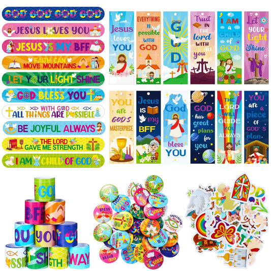 Frienda Christian slap bracelets in vivid colors for kid-friendly wear and party giveaways.