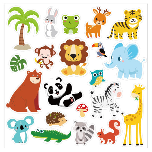 Frienda panda design jungle sticker for notebooks and classroom rewards.