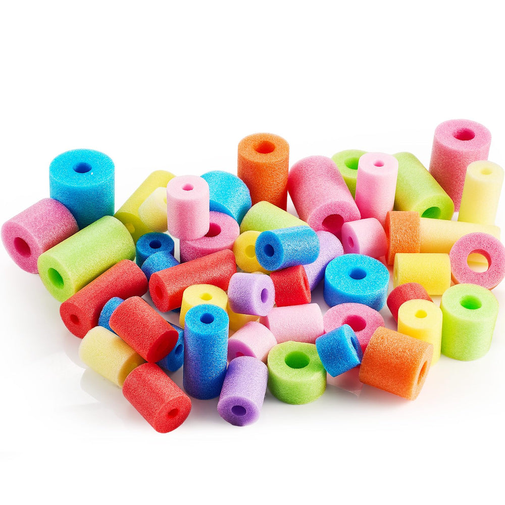 Frienda pool noodles bits in pastel multicolor for playful crafts and pool use