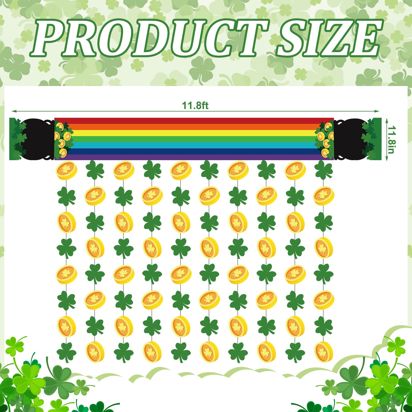 Frienda pot-of-gold hanging decor adds a shimmering focal point.