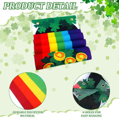 Frienda shamrock garland banner brings lucky green accents.