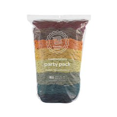 Friendly Loom earthtone cotton loops for 7-inch potholders; durable, colorful DIY weaving material.