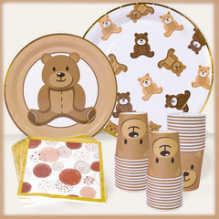 Frigg 2-ply beverage napkins in coordinating bear print
