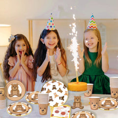 Frigg brown teddy bear napkins add soft touch to bear-themed tables