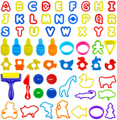 FRIMOONY dough tools letters for creative learning with colorful dough