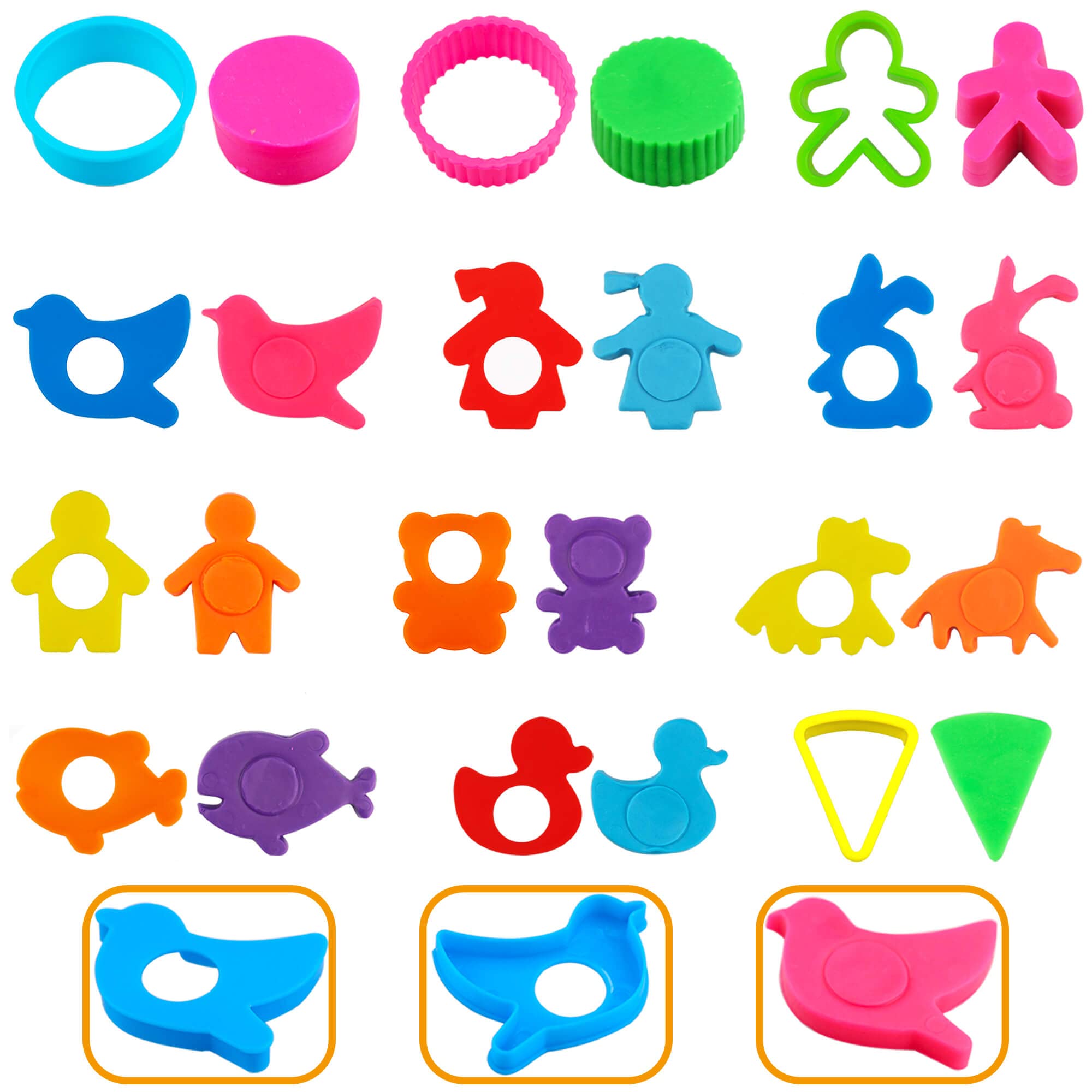FRIMOONY dough tools set dough press aids little hands in pressing and molding.