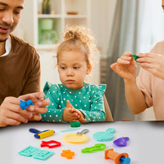 FRIMOONY dough tools set educational activity supports fine motor skill practice.