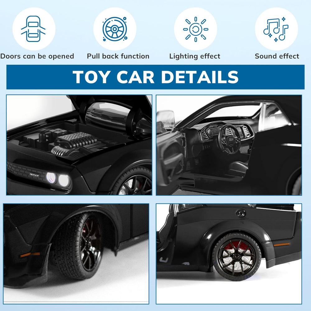 FRJV Hellcat SRT metal toy car ideal for gift or collection
