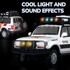 FRJV Land Cruiser LC80 model with opened doors and hood for interactive play