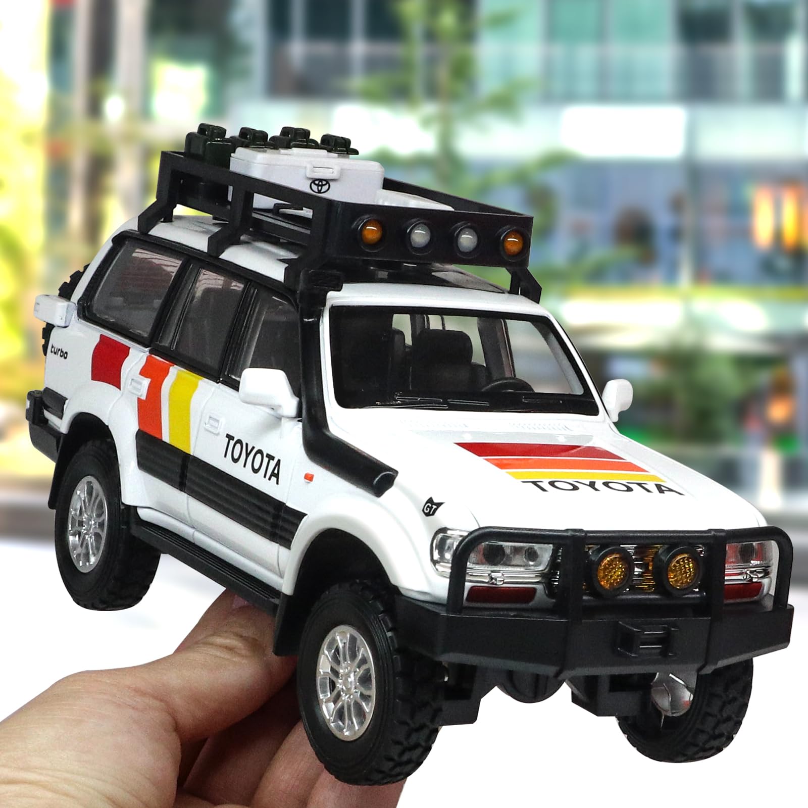 FRJV LC80 with removable roof rack sparks creative play