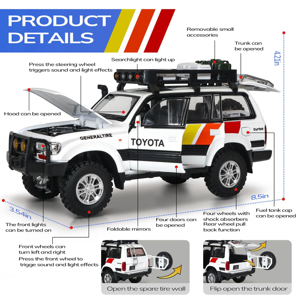 FRJV LC80 diecast side view reveals authentic detailing for play