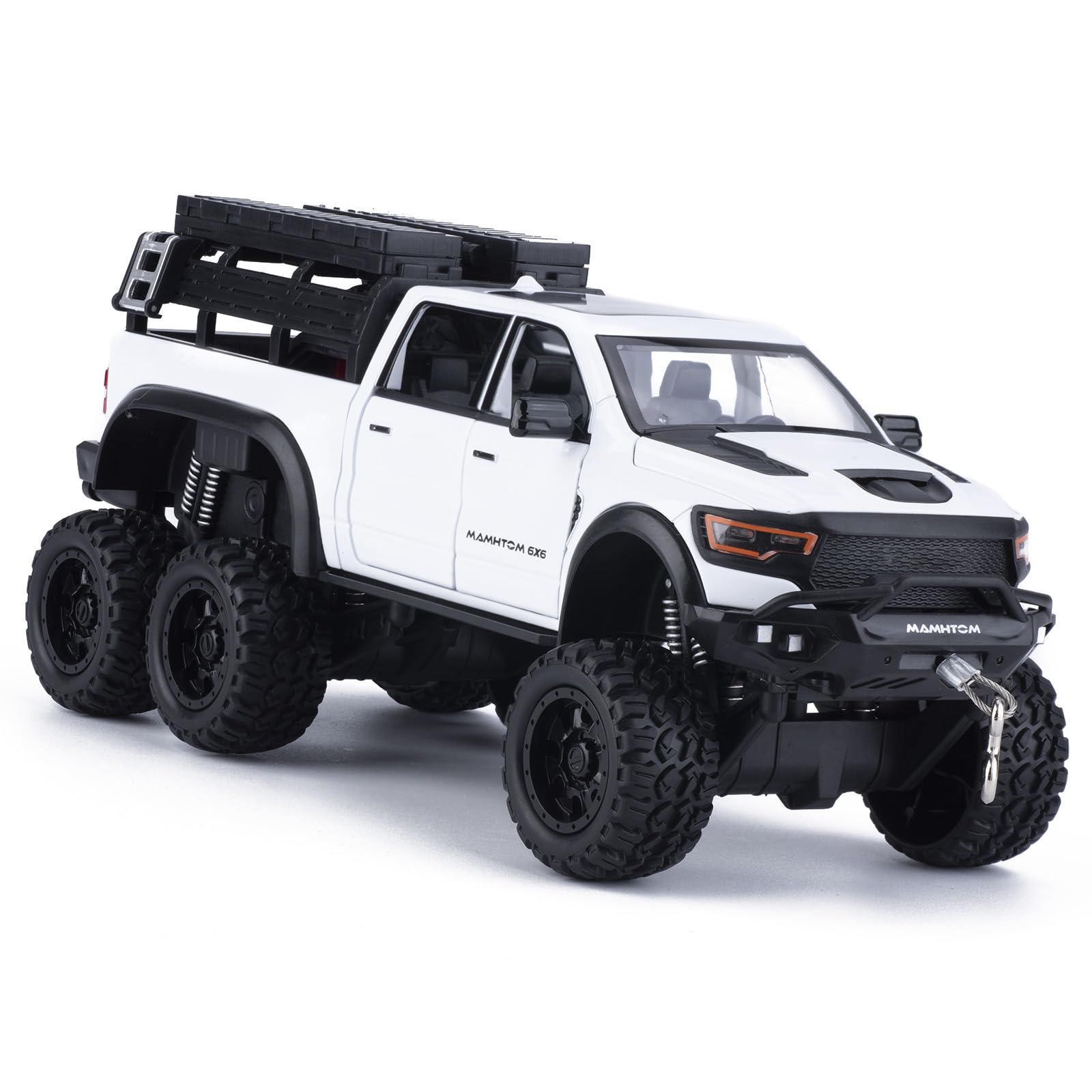 FRJV Mammoth 1/24 diecast pickup front view shows durable metal build for sturdy play.