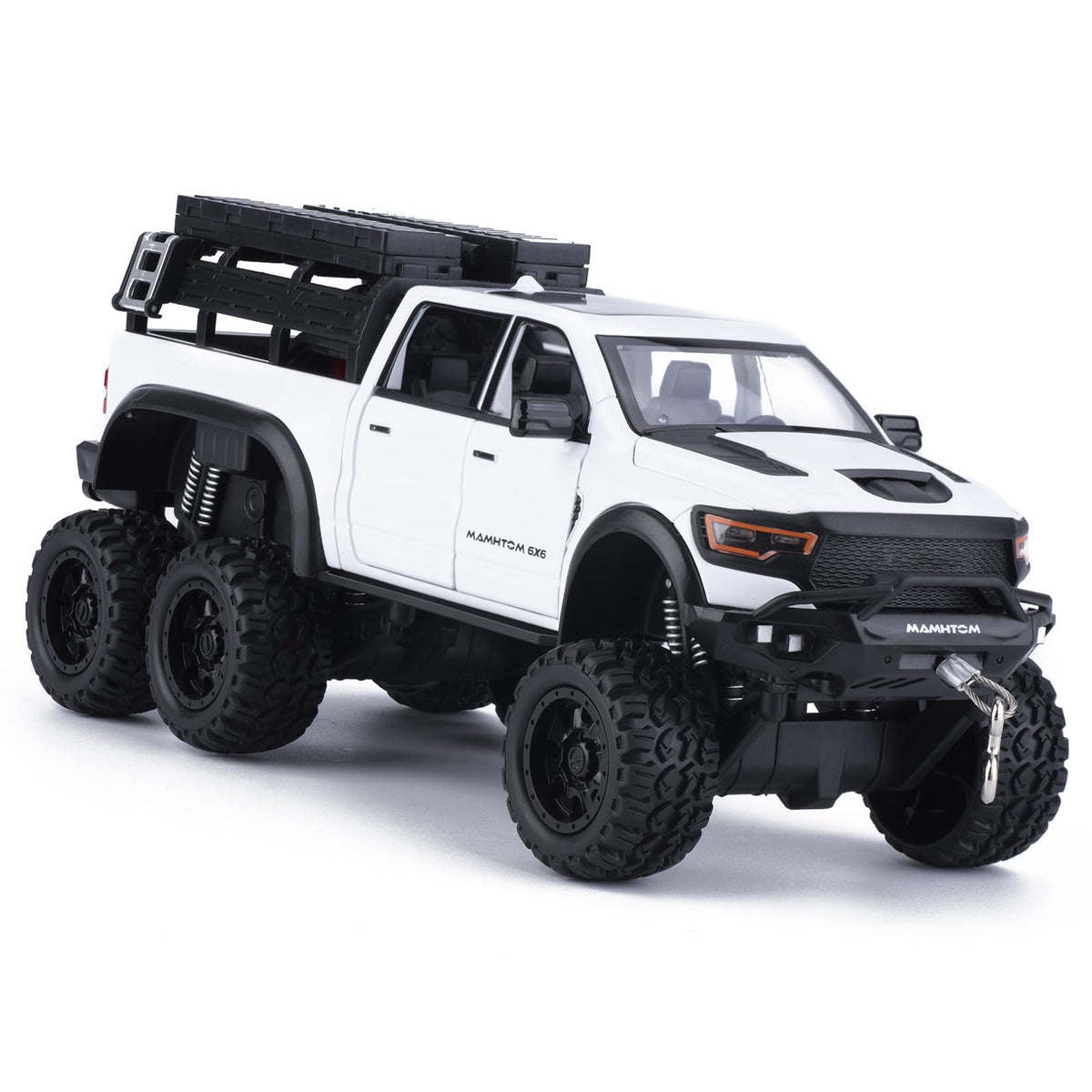 FRJV Mammoth 1/24 diecast pickup front view shows durable metal build for sturdy play.