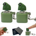 Frog Croaking Keychain in bright yellow for playful stress relief.