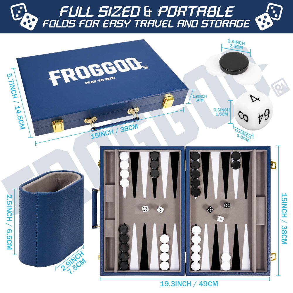 Froggod backgammon surface with seamless flocking for quiet, smooth play.
