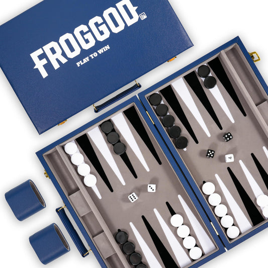Froggod travel backgammon case keeps your set secure on the go.