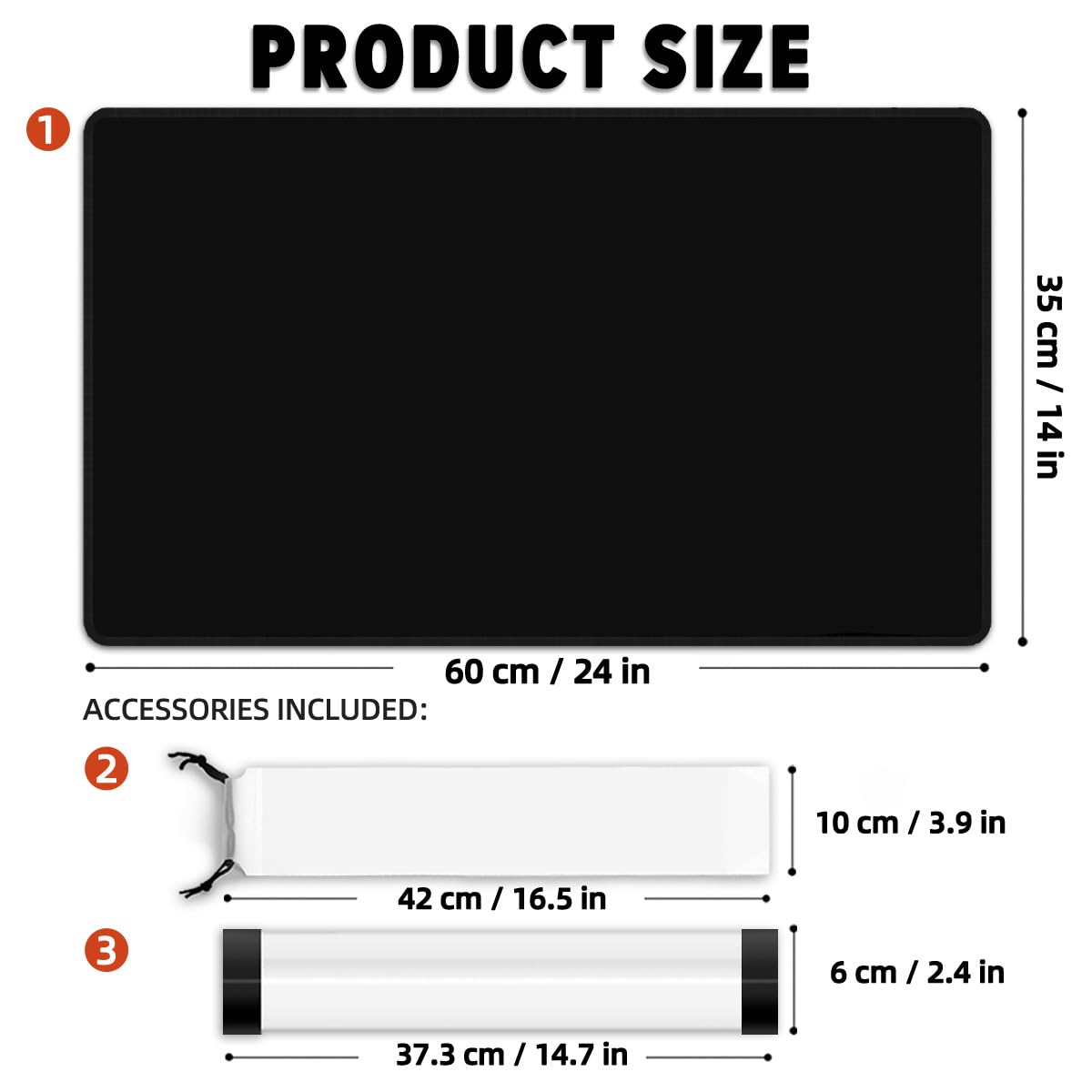 FROGIGO Classic Black Playmat with stitched edge prevents fraying and lasts longer during tournaments.